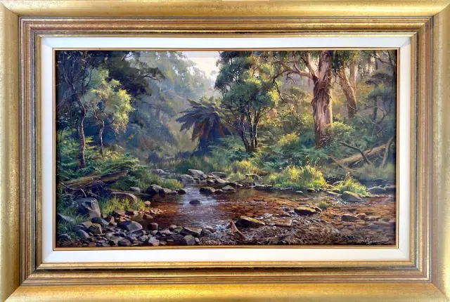 Andrew Tischler's "Rain forest" 40 x 70cm artwork for sale