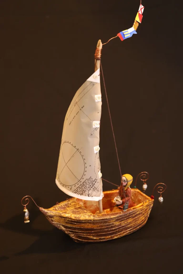 Carol Clitheroe's "Luminous Voyage" Handmade Clay Scuplture artwork for sale