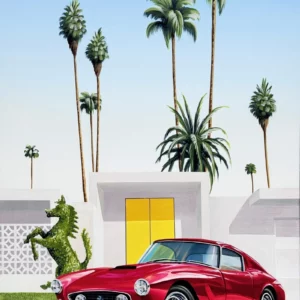 Chris Riley's "House of Ferrari" 80 x 105cm artwork for sale
