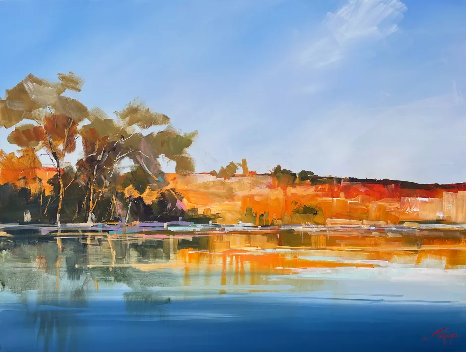 Craig Penny's "Red Cliffs, Renmark" Acrylic Painting