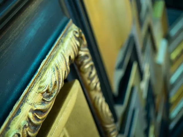 Closeup of art frame
