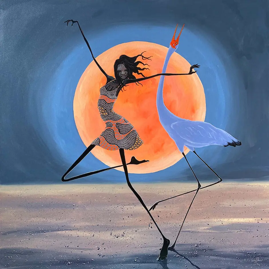 Judy Prosser's "Blood Moon Dancer" Print artwork for sale