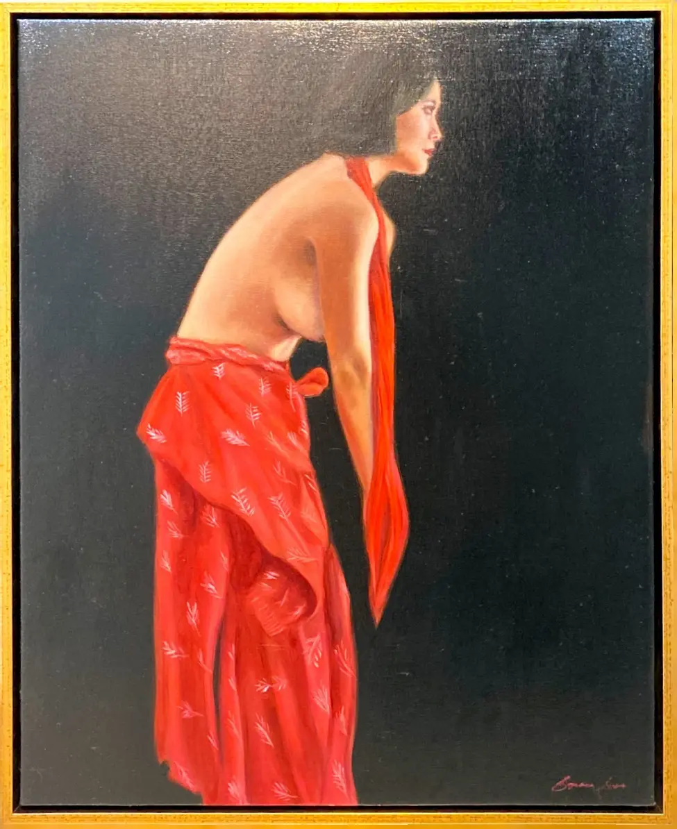 Suzanne Lawson's "Bridget" Oil on Canvas artwork for sale