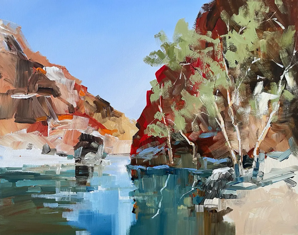 Craig Penny's "Ellery Creek Big Hole" Acrylic Painting