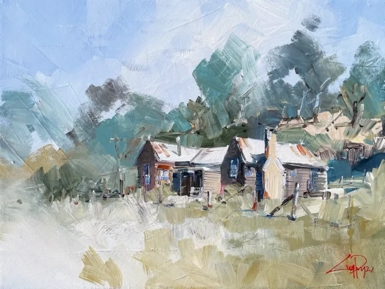 Craig Penny's "Farmhouse" Acrylic Painting