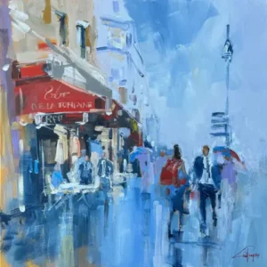 Craig penny's "Paris rain" Acrylic on canvas artwork for sale