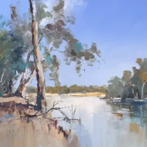 Craig penny's "Summer water the murray" Acrylic on canvas artwork for sale